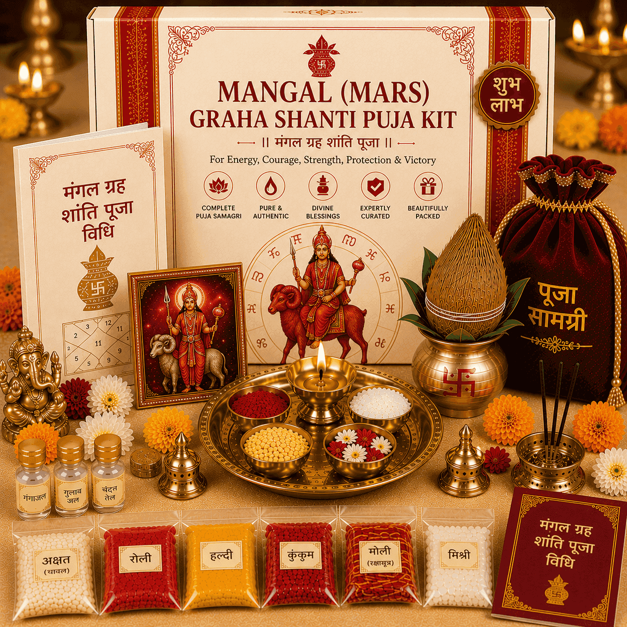 Mangal (Mars) Graha Shanti Puja Kit