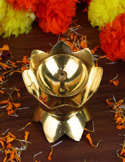 Brass Lotus Kamal Shape Diya